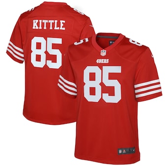 youth nike george kittle scarlet san francisco 49ers game je